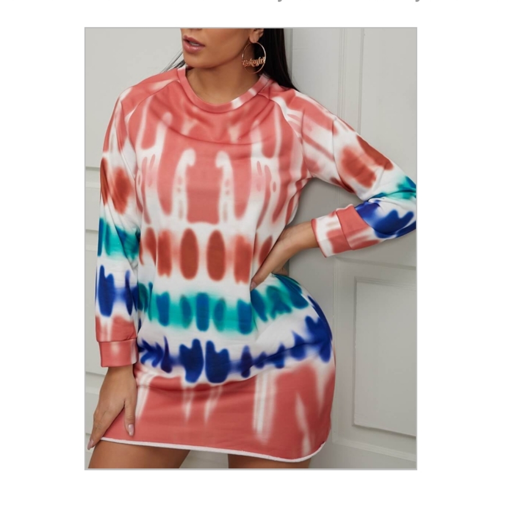 Women's Stylish Tie Dye Mini Dress